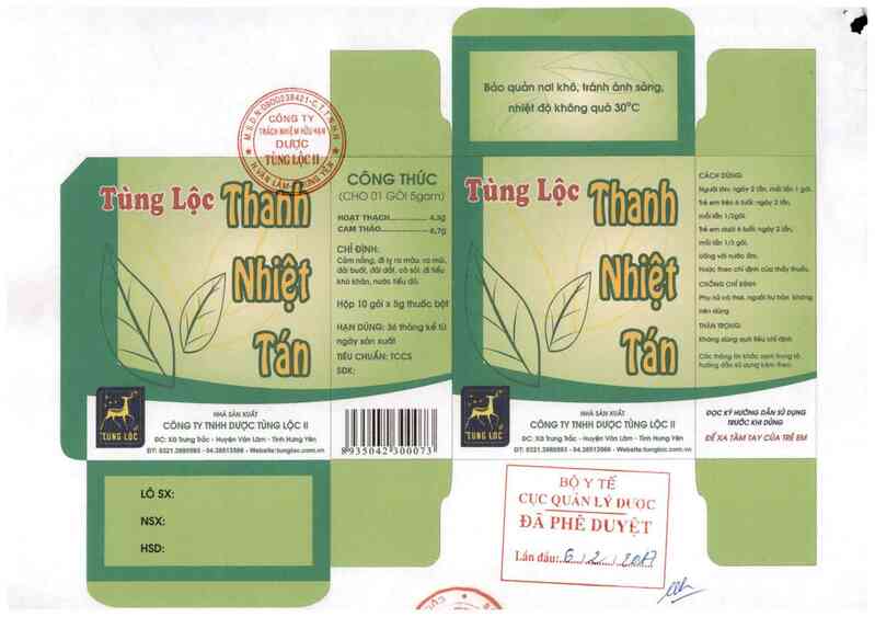 thông tin, cách dùng, giá thuốc Tùng lộc thanh nhiệt tán - ảnh 0