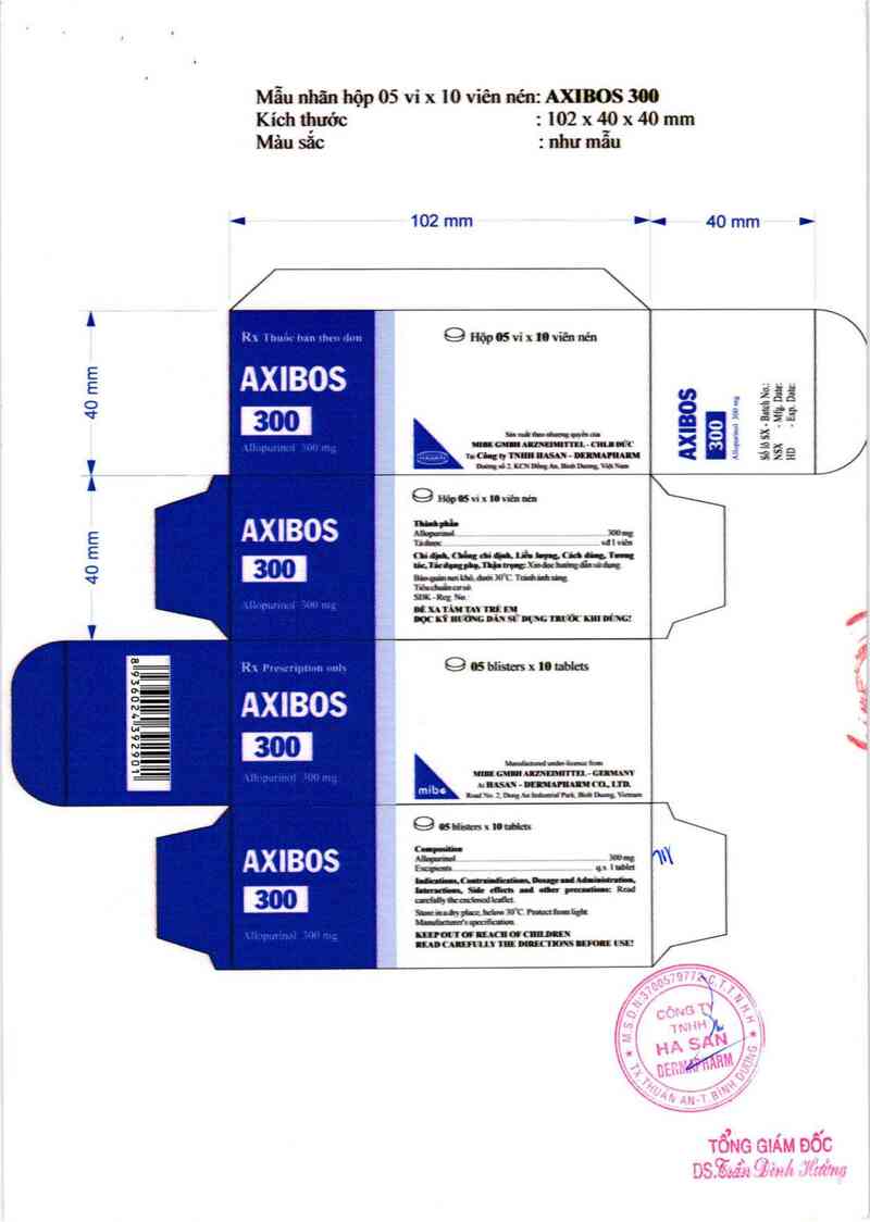 thông tin, cách dùng, giá thuốc Axibos 300 - ảnh 1