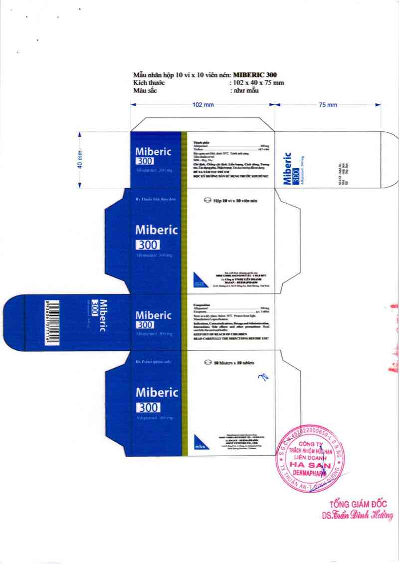 thông tin, cách dùng, giá thuốc Miberic 300 - ảnh 2