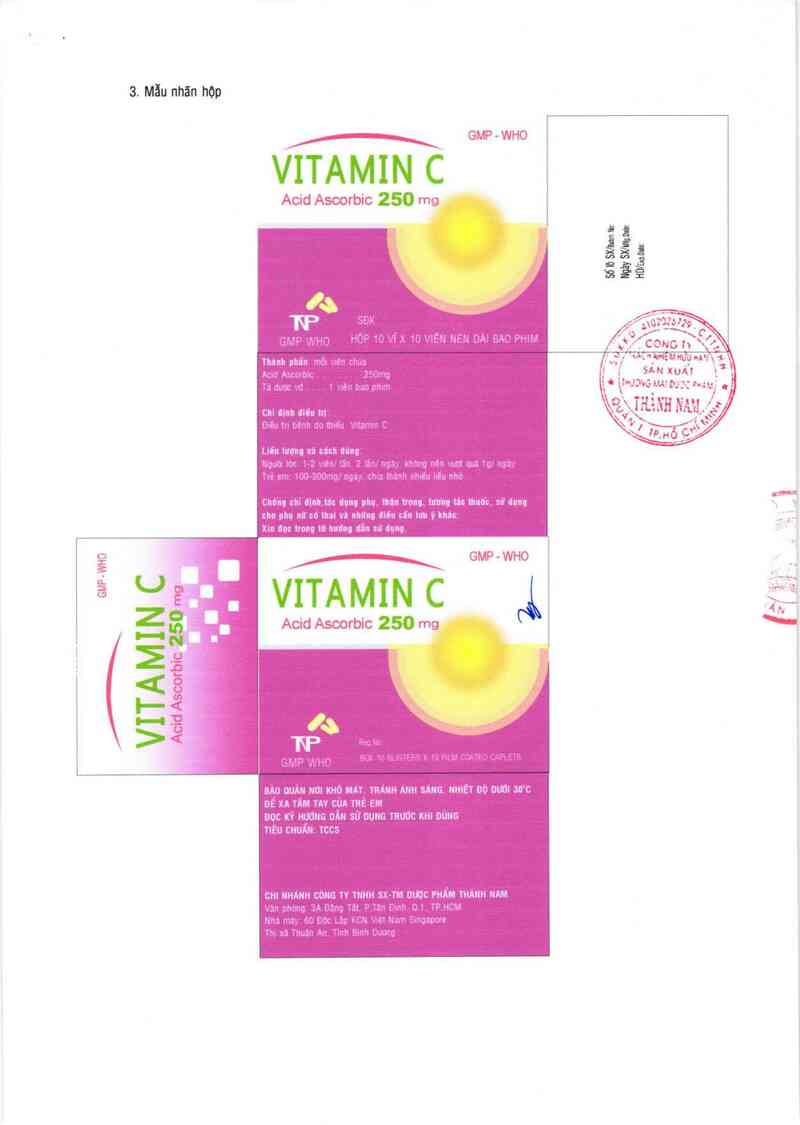 thông tin, cách dùng, giá thuốc Vitamin C - ảnh 1