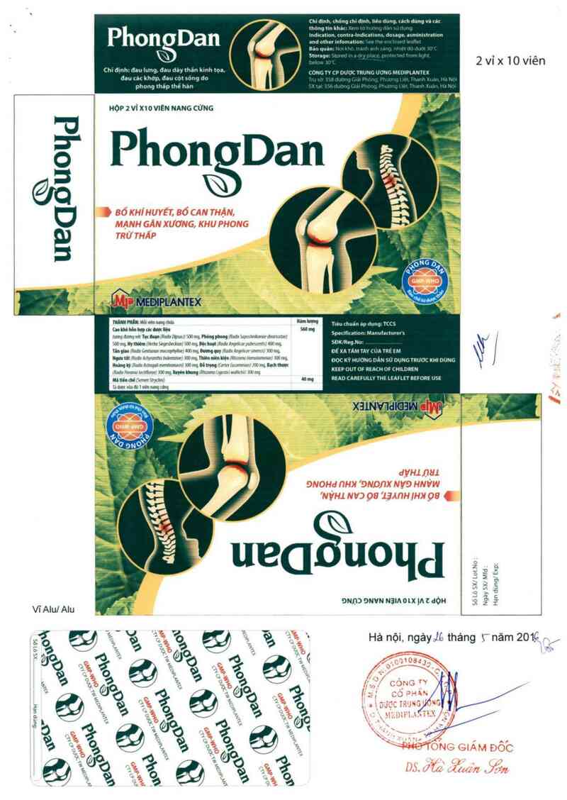 thông tin, cách dùng, giá thuốc Phong dan - ảnh 1