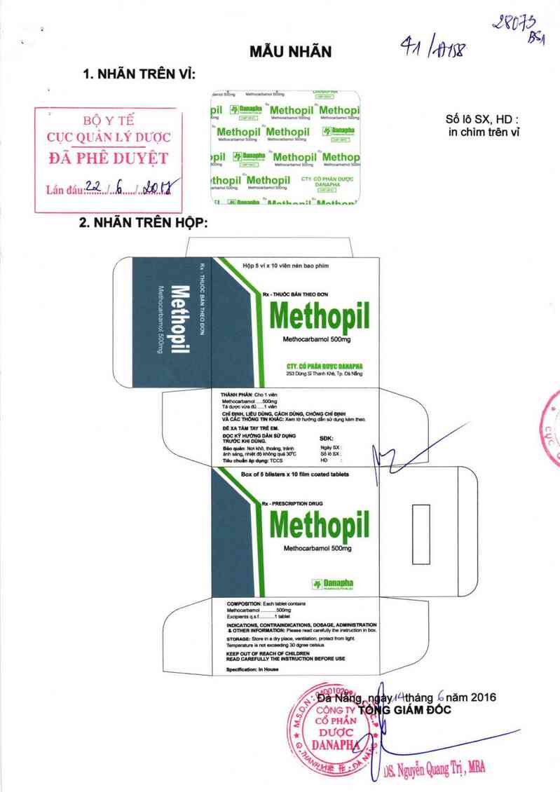 thông tin, cách dùng, giá thuốc Methopil - ảnh 0