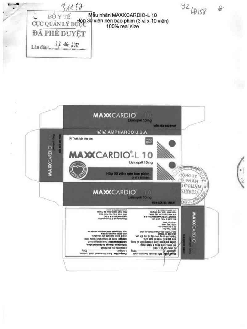 thông tin, cách dùng, giá thuốc Maxxcardio-L 10 - ảnh 0