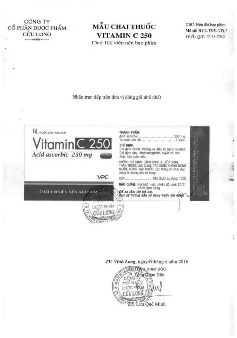 thông tin, cách dùng, giá thuốc Vitamin C 250 - ảnh 2