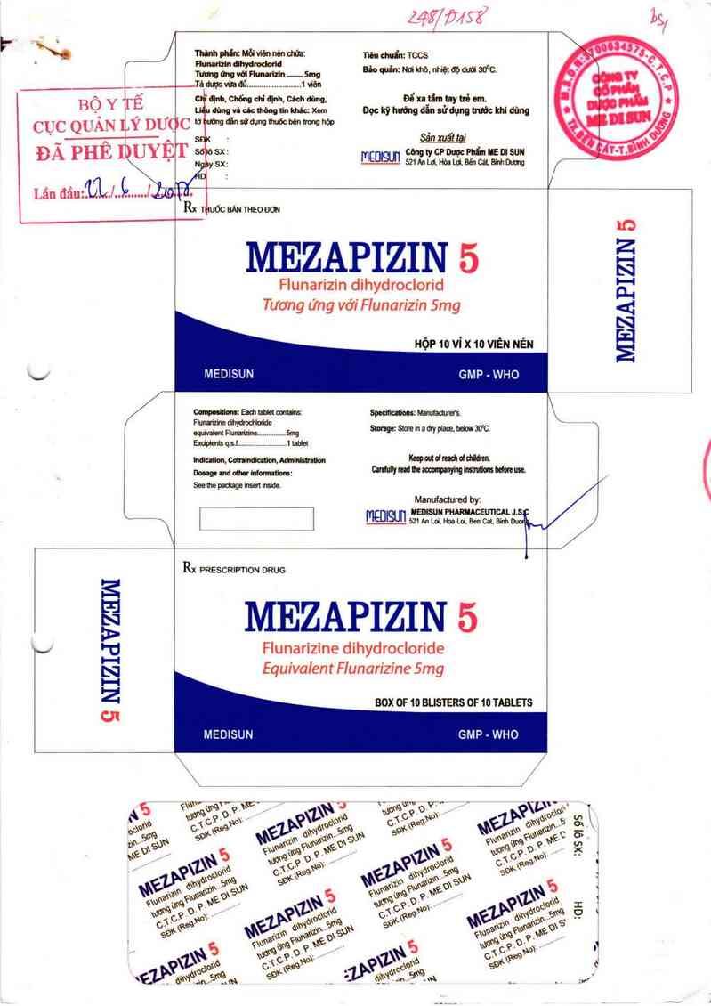 thông tin, cách dùng, giá thuốc Mezapizin 5 - ảnh 0