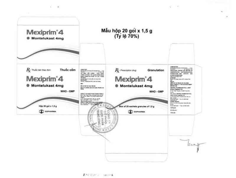 thông tin, cách dùng, giá thuốc Mexiprim 4 - ảnh 1