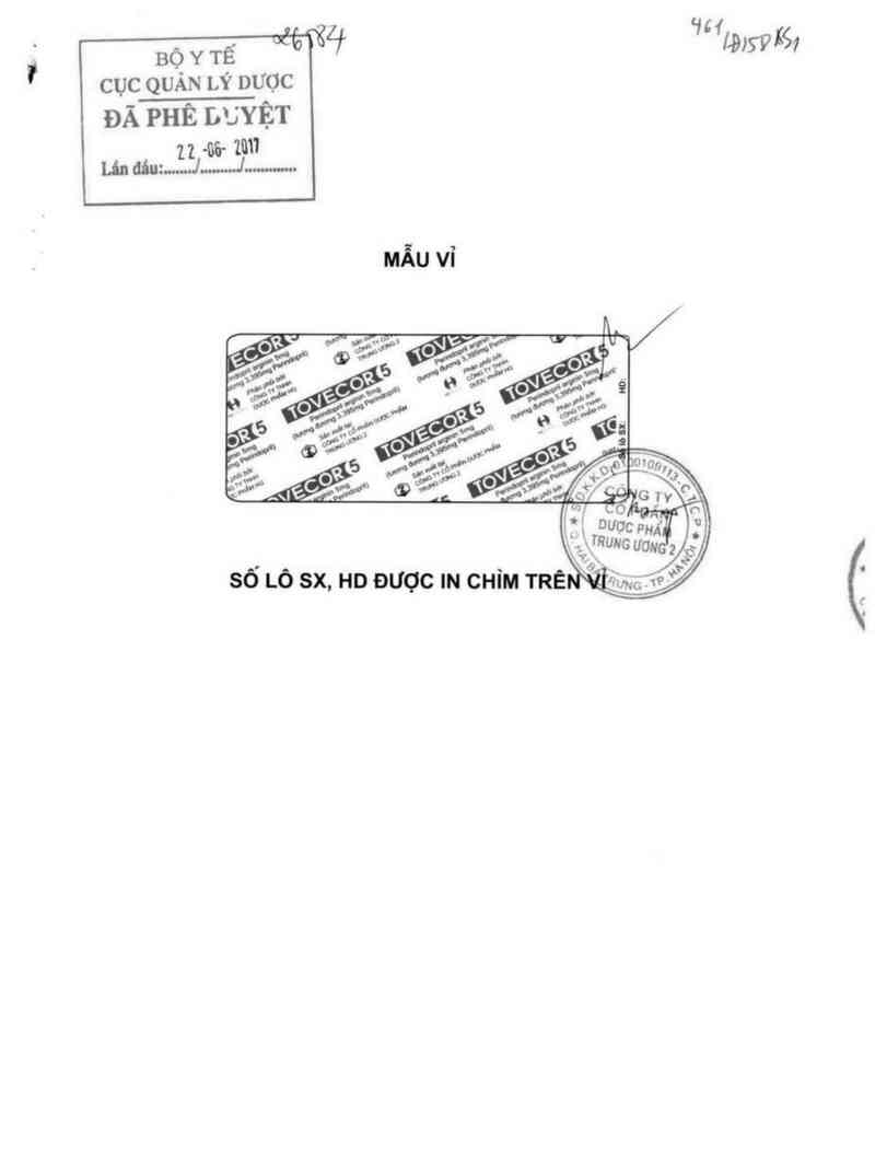 thông tin, cách dùng, giá thuốc Tovecor 5 - ảnh 0