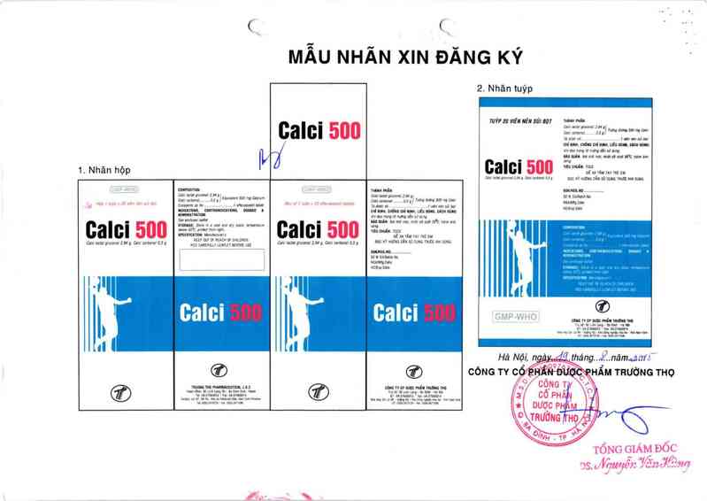 thông tin, cách dùng, giá thuốc Calci 500 - ảnh 1