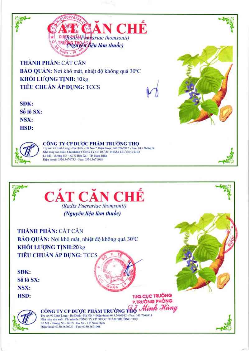 thông tin, cách dùng, giá thuốc Cát Căn chế - ảnh 2