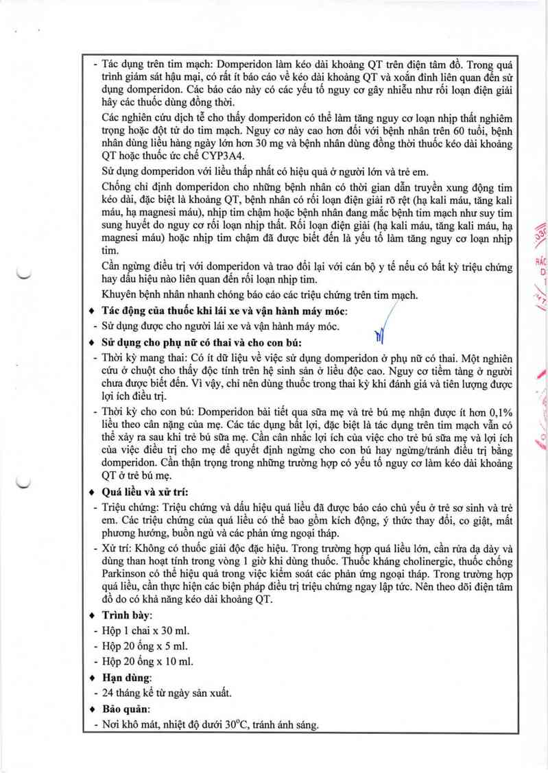 thông tin, cách dùng, giá thuốc Dompenic - ảnh 11