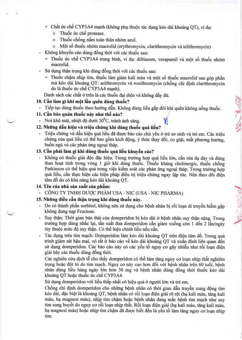 thông tin, cách dùng, giá thuốc Dompenic - ảnh 15