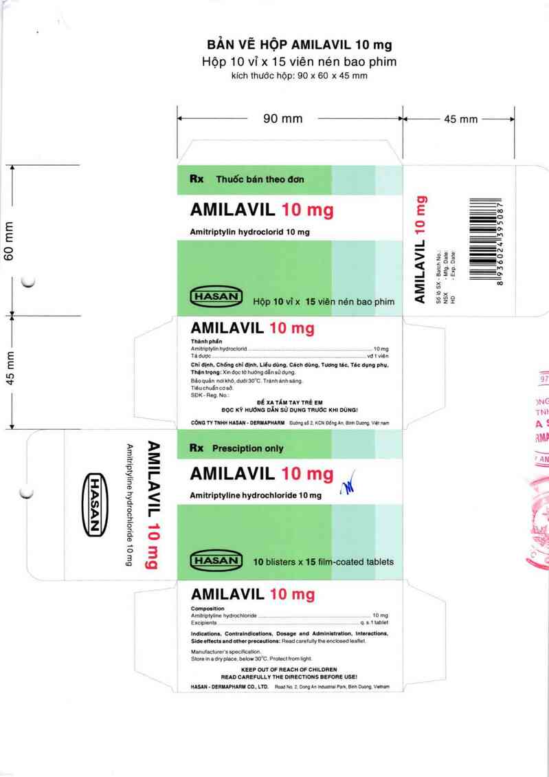 thông tin, cách dùng, giá thuốc Amilavil 10 mg - ảnh 1