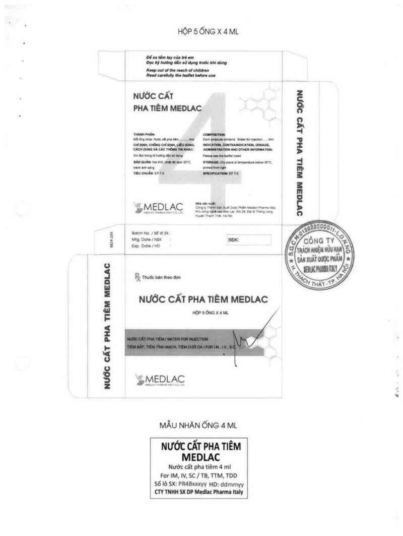 thông tin, cách dùng, giá thuốc Nước cất pha tiêm Medlac - ảnh 2