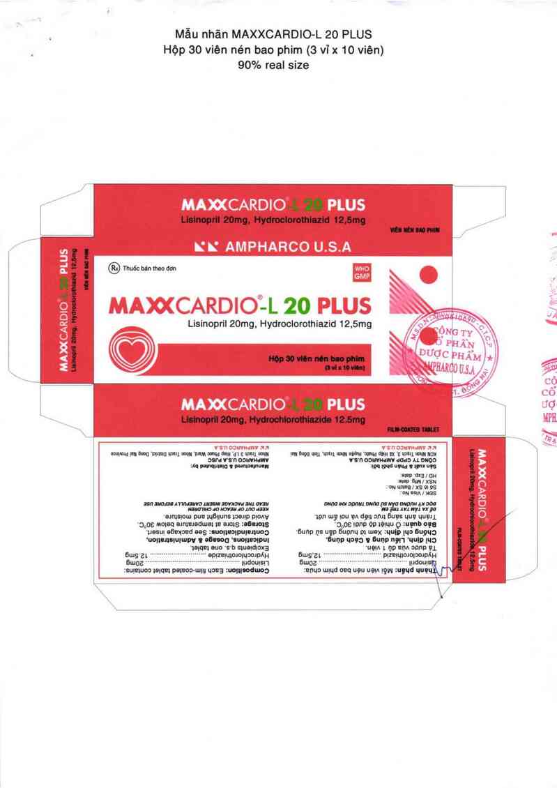 thông tin, cách dùng, giá thuốc Maxxcardio-L 20 Plus - ảnh 1