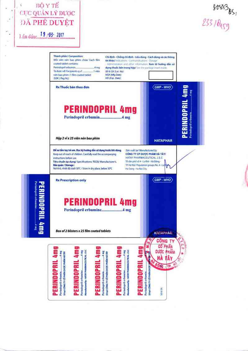 thông tin, cách dùng, giá thuốc Perindopril 4mg - ảnh 0