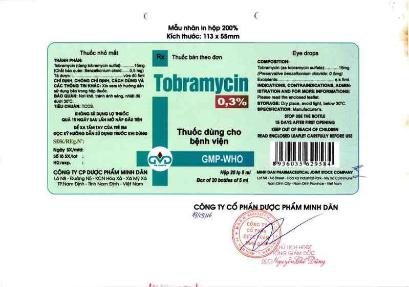 thông tin, cách dùng, giá thuốc Tobramycin 0,3% - ảnh 2