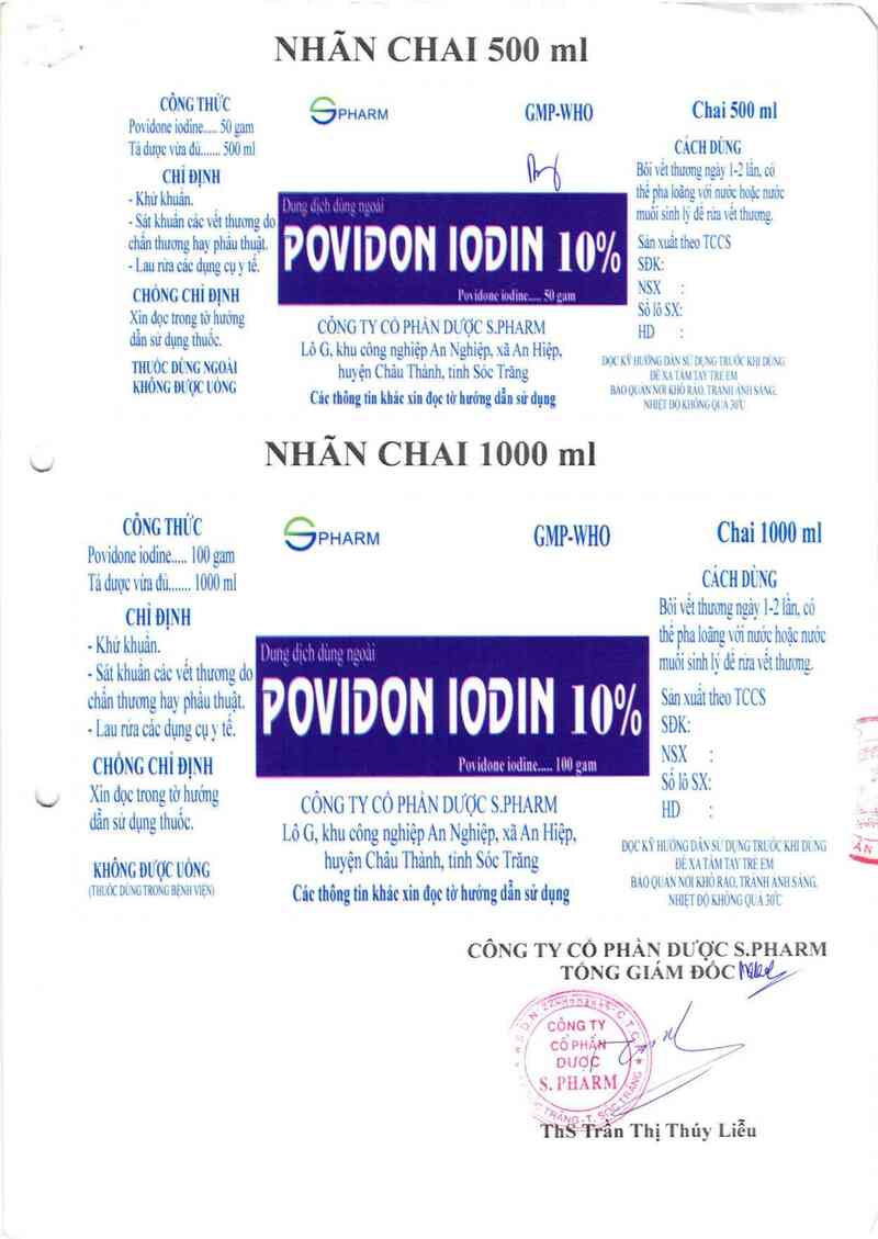 thông tin, cách dùng, giá thuốc Povidon iodin 10% - ảnh 1