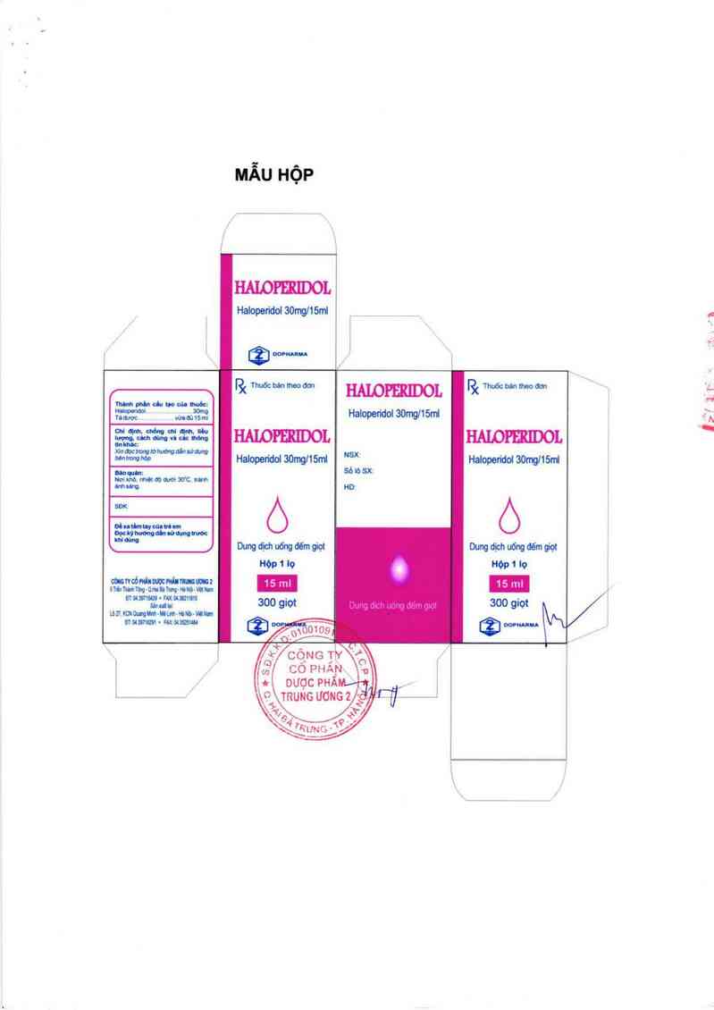 thông tin, cách dùng, giá thuốc Haloperidol - ảnh 1