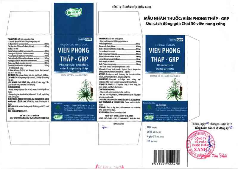 thông tin, cách dùng, giá thuốc Viên phong thấp - GRP - ảnh 2