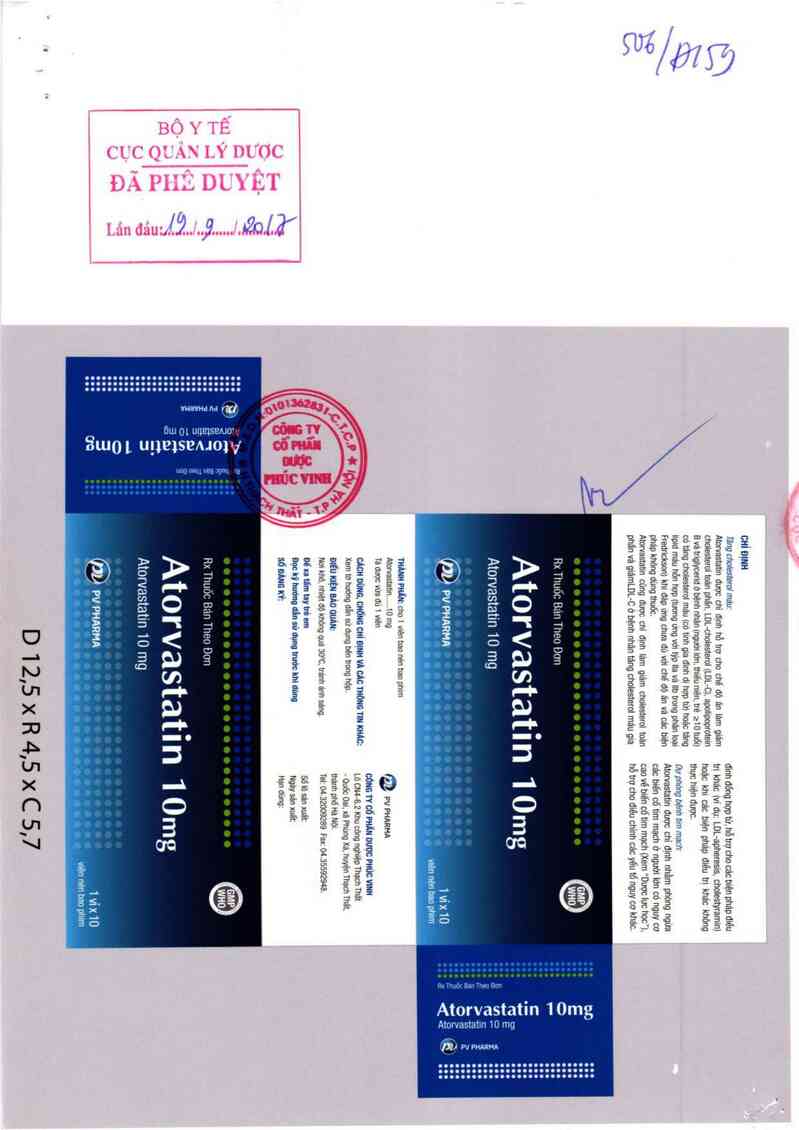 thông tin, cách dùng, giá thuốc Atorvastatin 10 mg - ảnh 0