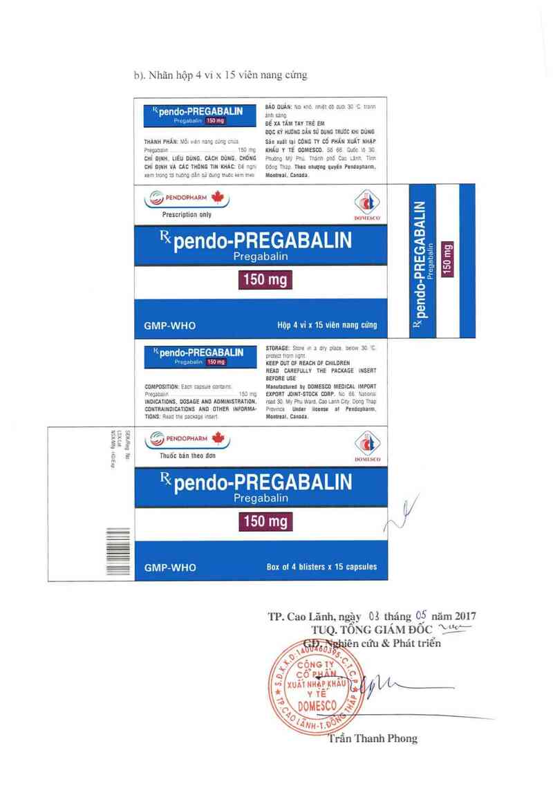 thông tin, cách dùng, giá thuốc pendo-Pregabalin 150 mg - ảnh 2