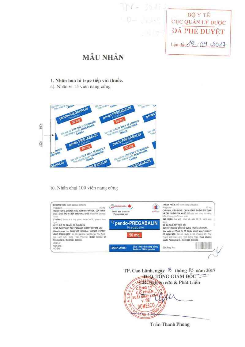 thông tin, cách dùng, giá thuốc pendo-Pregabalin 50 mg - ảnh 0