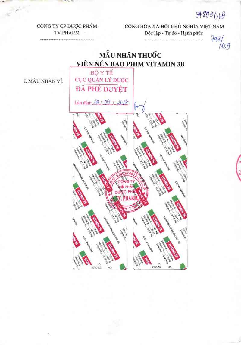 thông tin, cách dùng, giá thuốc Vitamin 3B - ảnh 0