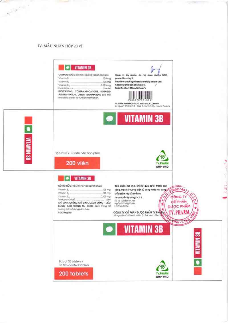 thông tin, cách dùng, giá thuốc Vitamin 3B - ảnh 3