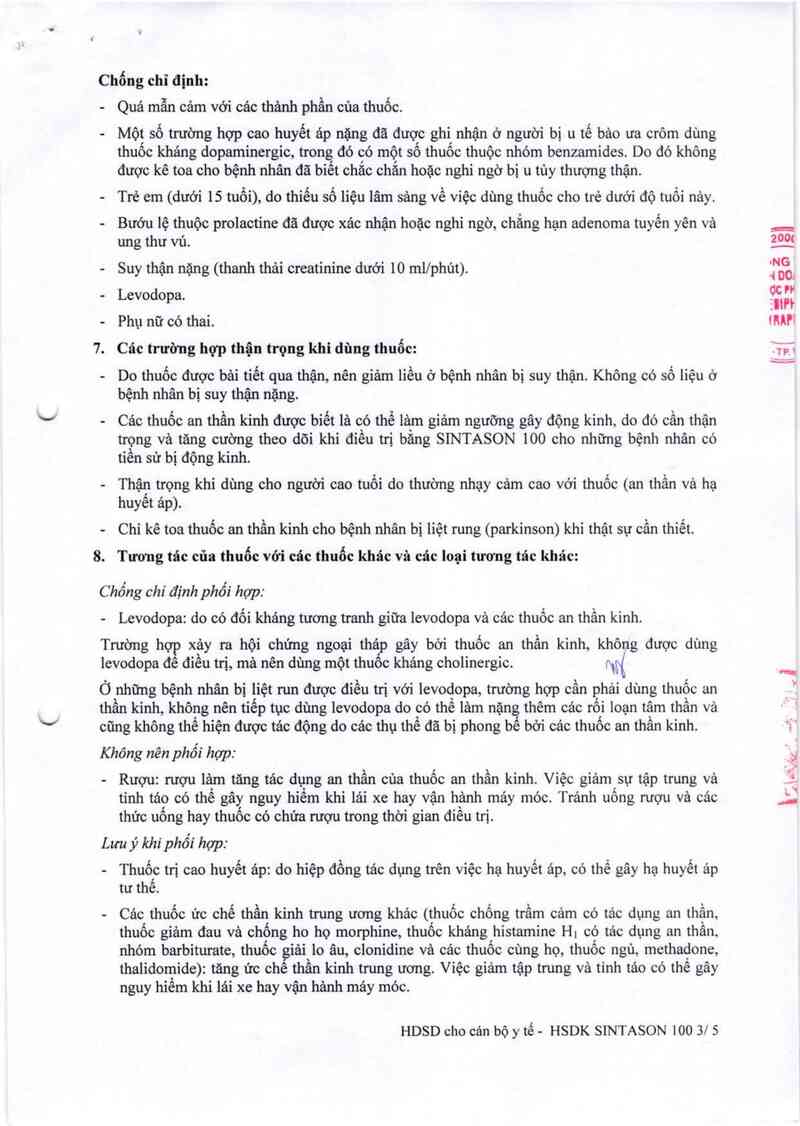 thông tin, cách dùng, giá thuốc Sintason 100 - ảnh 9