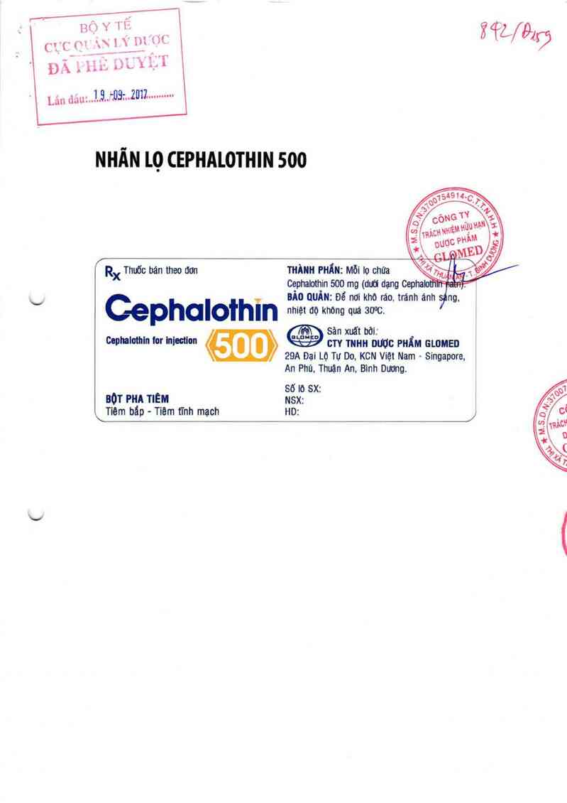 thông tin, cách dùng, giá thuốc Cephalothin 500 - ảnh 0