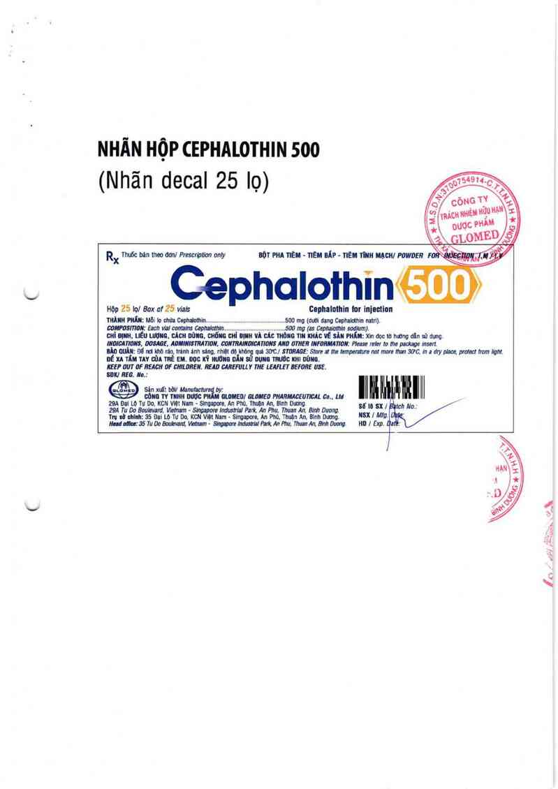 thông tin, cách dùng, giá thuốc Cephalothin 500 - ảnh 2