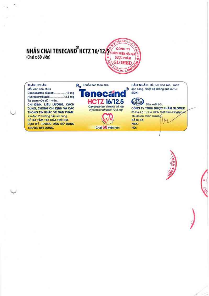 thông tin, cách dùng, giá thuốc Tenecand HCTZ 16/12,5 - ảnh 11