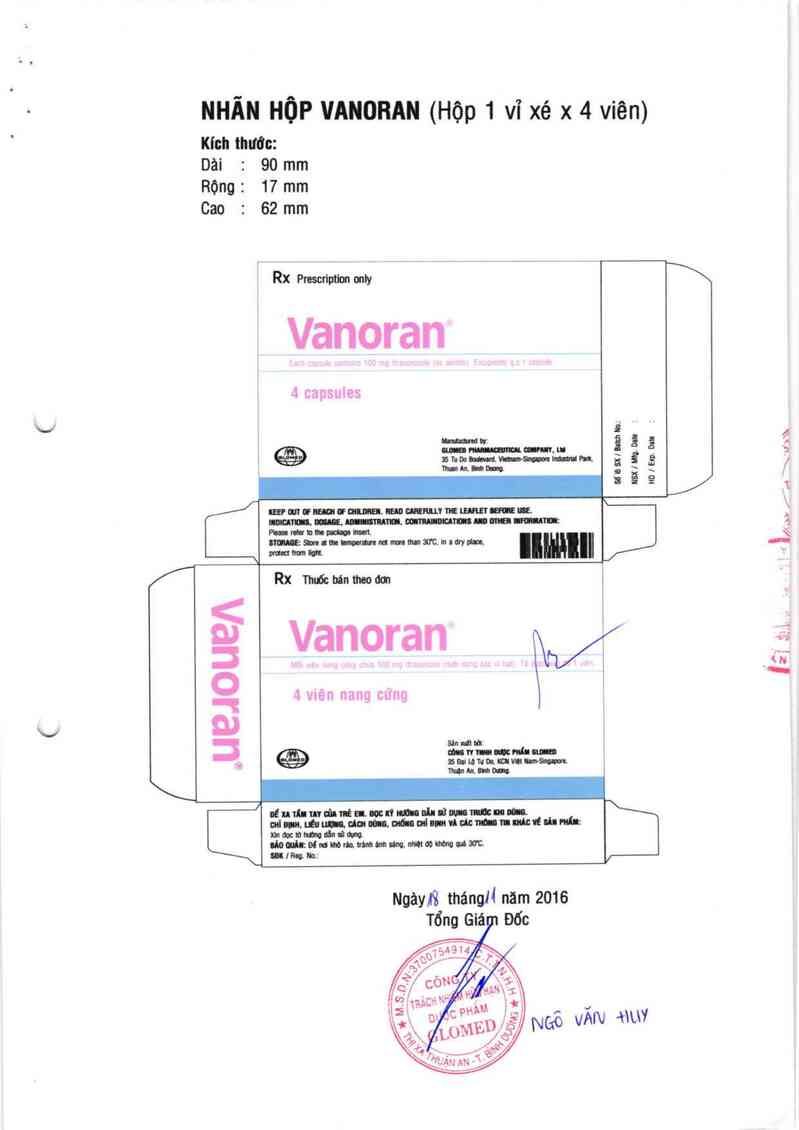 thông tin, cách dùng, giá thuốc Vanoran - ảnh 9