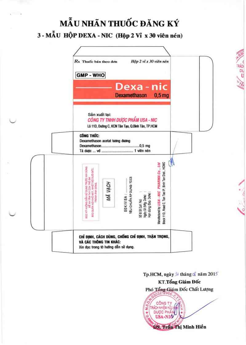 thông tin, cách dùng, giá thuốc Dexa-Nic - ảnh 1