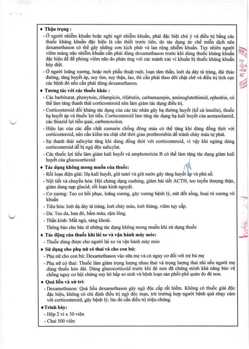 thông tin, cách dùng, giá thuốc Dexa-Nic - ảnh 3