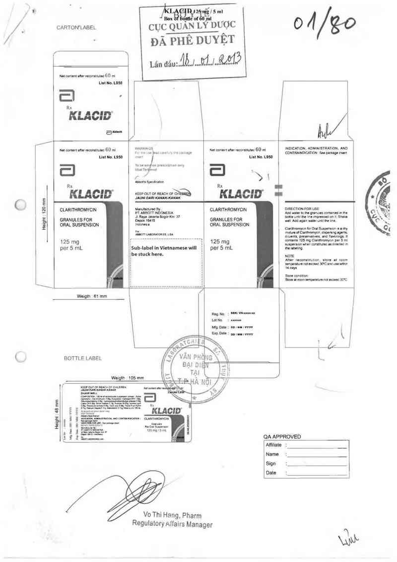 thông tin, cách dùng, giá thuốc Klacid - ảnh 0