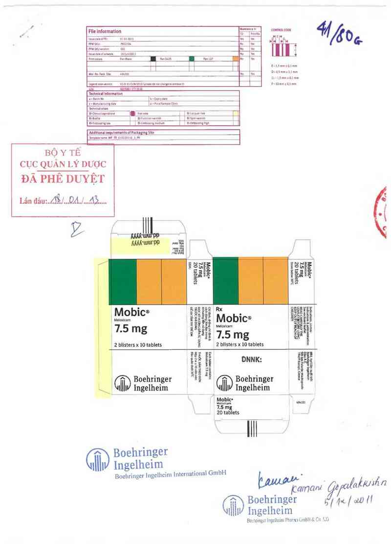 thông tin, cách dùng, giá thuốc Mobic - ảnh 0