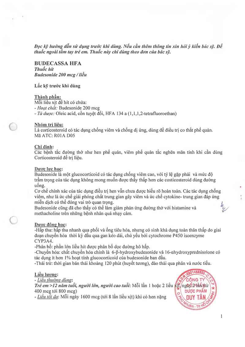 thông tin, cách dùng, giá thuốc Budecassa HFA - ảnh 3