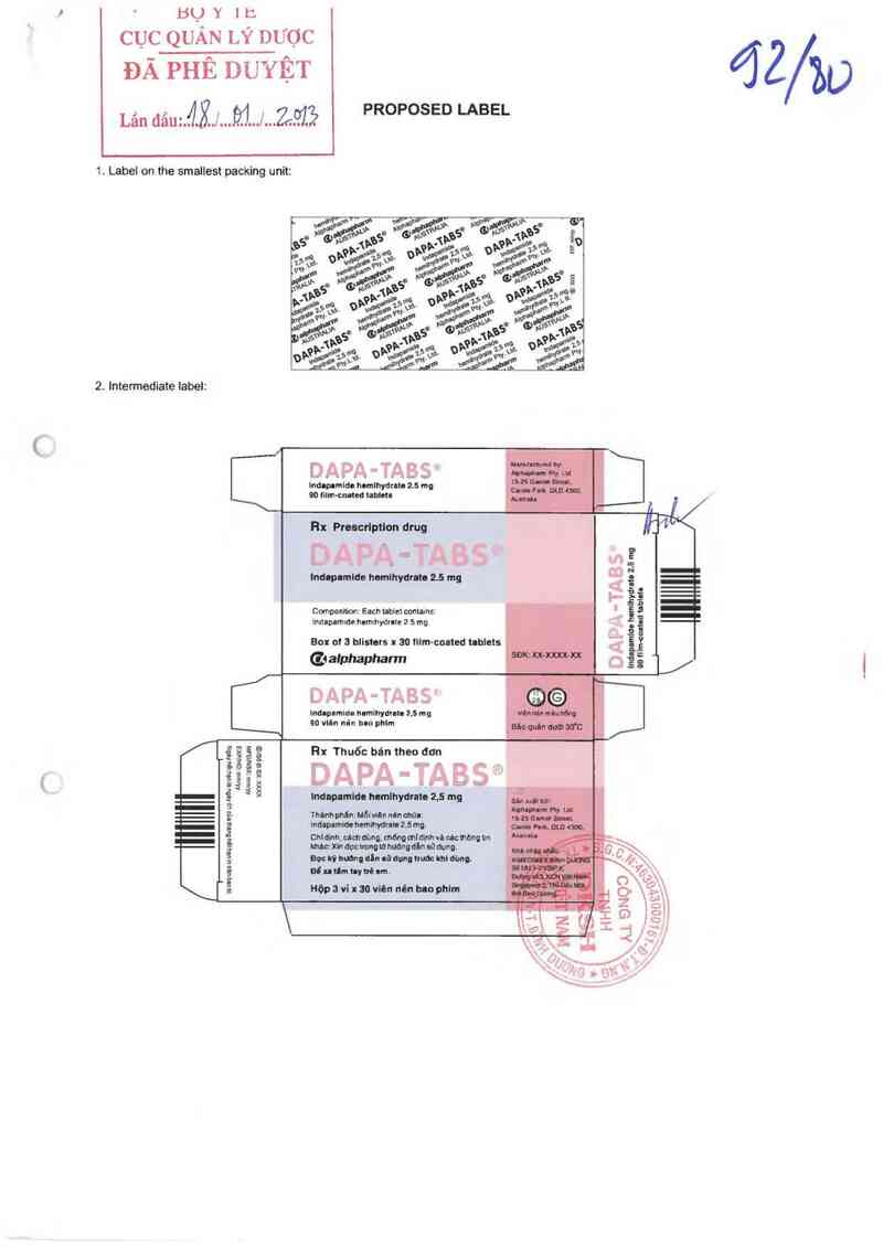 thông tin, cách dùng, giá thuốc Dapa-tabs - ảnh 0