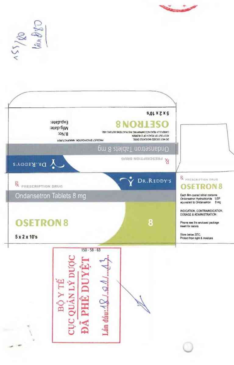 thông tin, cách dùng, giá thuốc Osetron 8mg - ảnh 0