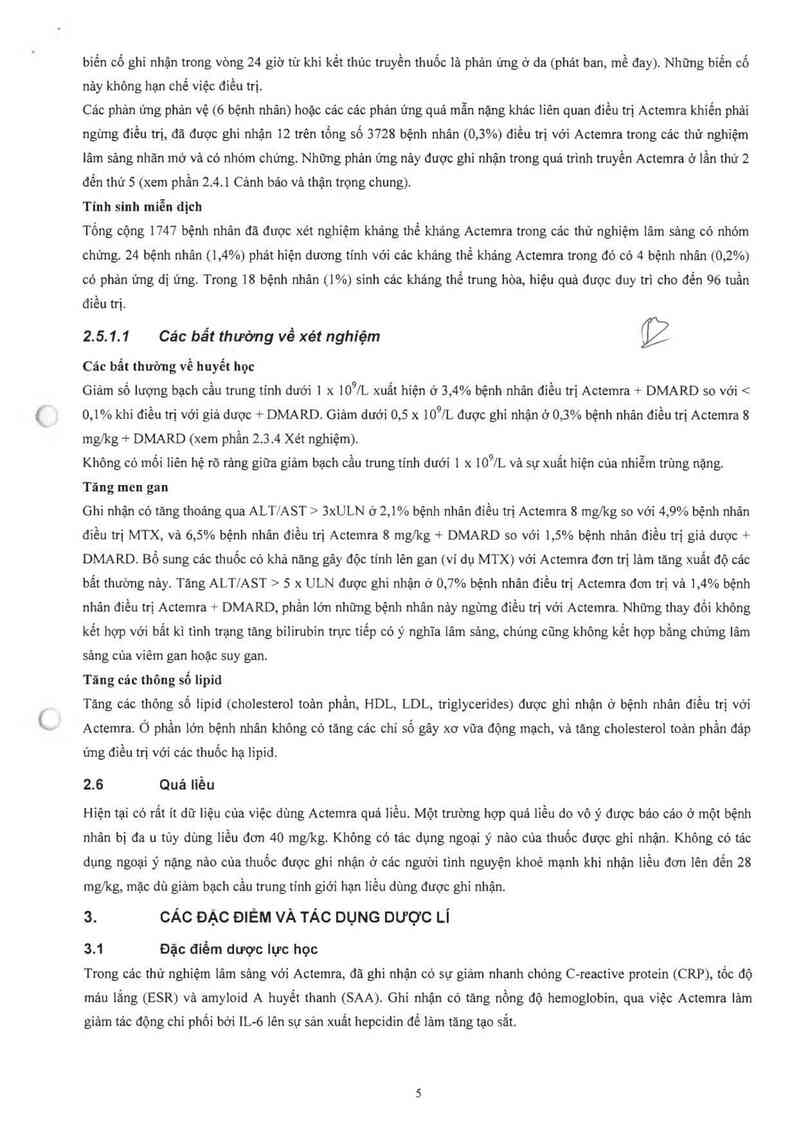 thông tin, cách dùng, giá thuốc Actemra - ảnh 17