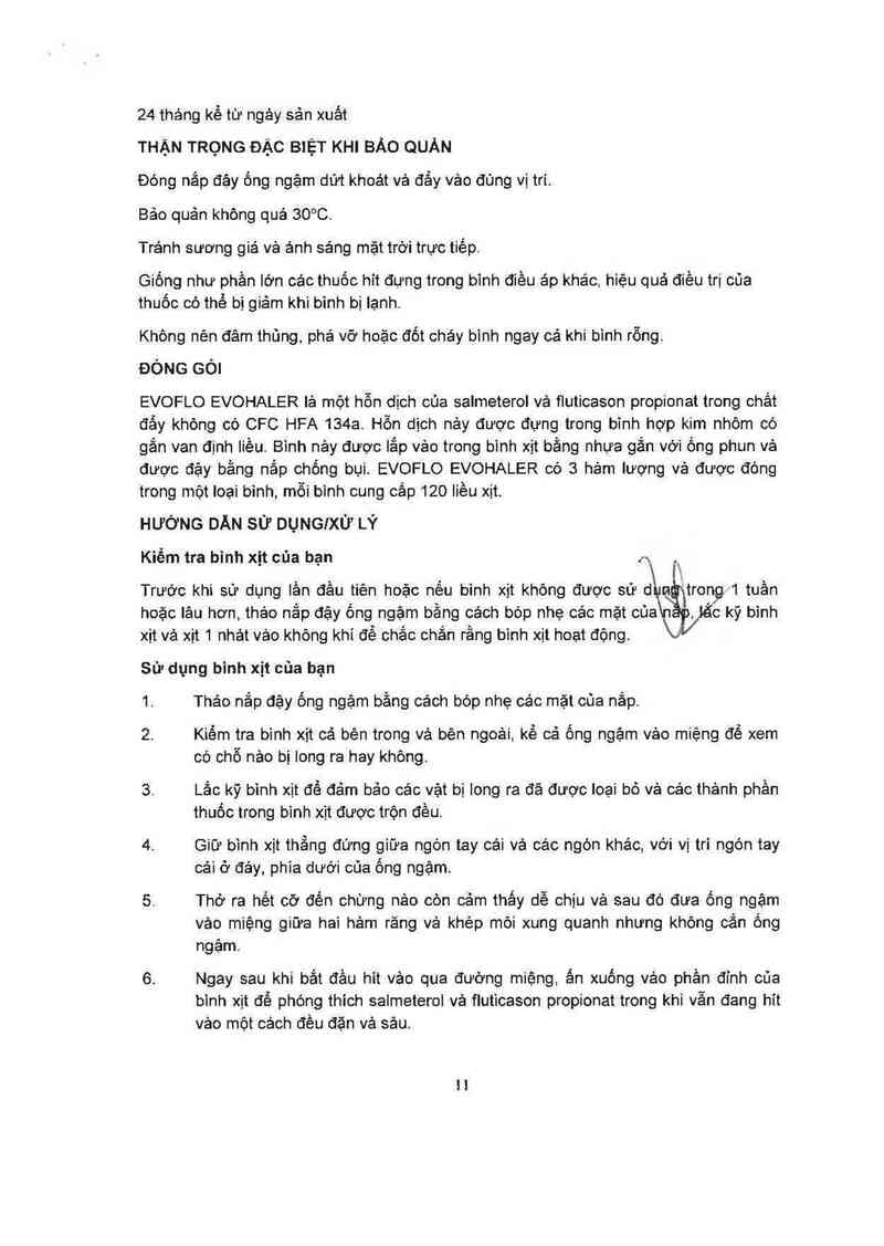 thông tin, cách dùng, giá thuốc Evoflo Evohaler 25/125mcg - ảnh 14