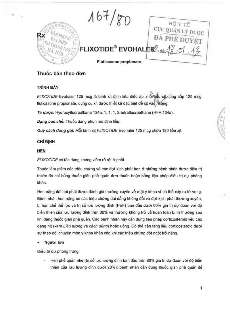 thông tin, cách dùng, giá thuốc Flixotide Evohaler - ảnh 3