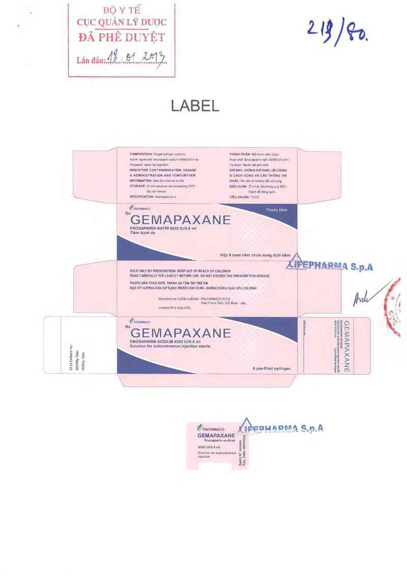 thông tin, cách dùng, giá thuốc Gemapaxane - ảnh 0