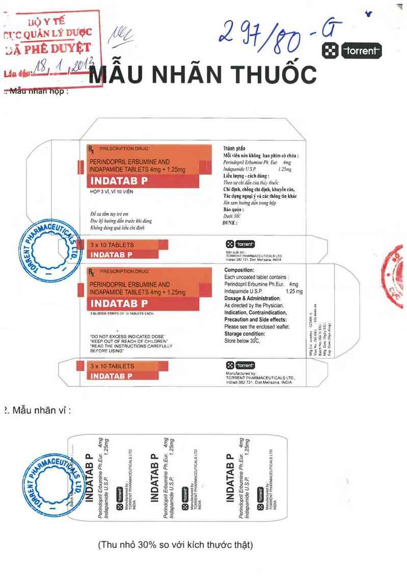 thông tin, cách dùng, giá thuốc Indatab P - ảnh 0