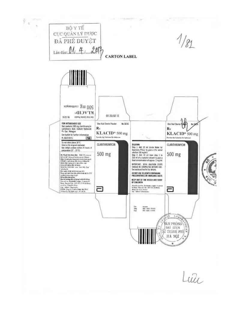 thông tin, cách dùng, giá thuốc Klacid 500mg - ảnh 0
