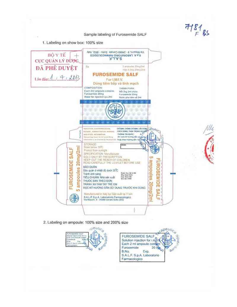 thông tin, cách dùng, giá thuốc Furosemide Salf - ảnh 0