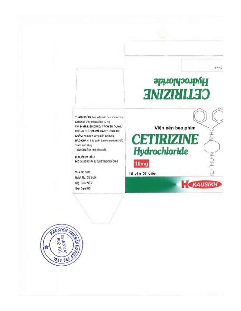 thông tin, cách dùng, giá thuốc Cetirizine Hydrochloride - ảnh 0