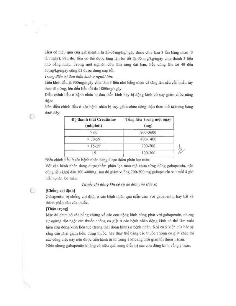 thông tin, cách dùng, giá thuốc Gabanad 300 - ảnh 3