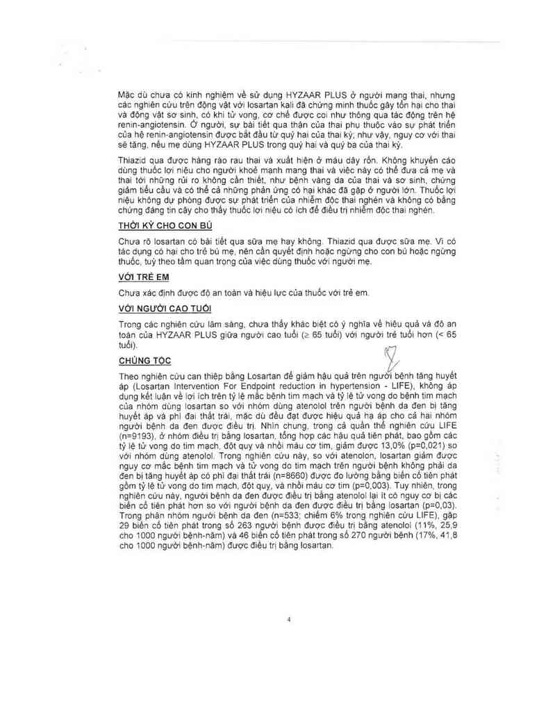 thông tin, cách dùng, giá thuốc Hyzaar Plus (Cơ sở đóng gói: Merck Sharp & Dohme B.V, đ/c: Waarderweg 39, NL-2031 BN Haarlem, The Netherlands) - ảnh 5